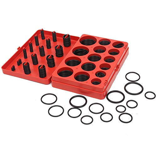 TOPWAY O-Ring-Dichtungen 382 Stück Nitril O-Ring Set, Universal Imperialer Gummi-O-Ring-Dichtungsscheiben für Sanitär-Unterlegscheiben und Auto-Schnellreparatur, Sichere Dichtungen - 18 Größen von TOPWAY