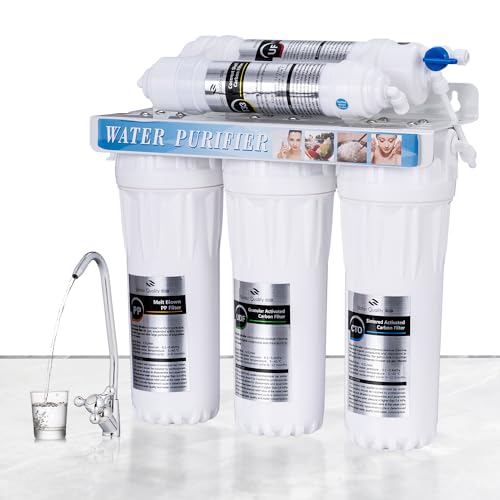 TOPWAY 5-stufiges Untertisch Wasserfiltersystem, 0,01 Mikron Ultrafiltration System 10" von TOPWAY