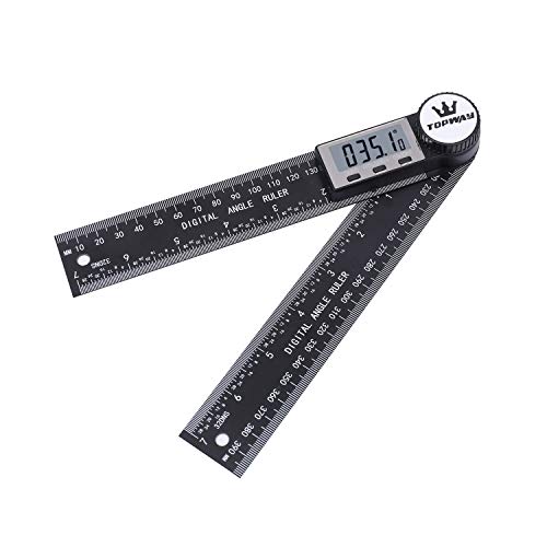 TOPWAY Digitaler Winkelsucher 8" 200mm, 0-360° Elektronischer Neigungsmesser Goniometer Winkelmesser Winkellineal Messwerkzeug mit LCD Display für die Holzbearbeitung im Maschinenbau 401004 TOPWAY Digitaler Winkelsucher 8" 200mm, 0-360° Elektronischer Neigungsmesser Goniometer Winkelmesser Winkellineal Messwerkzeug mit LCD Display für die Holzbearbeitung im Maschinenbau 401004 von TOPWAY