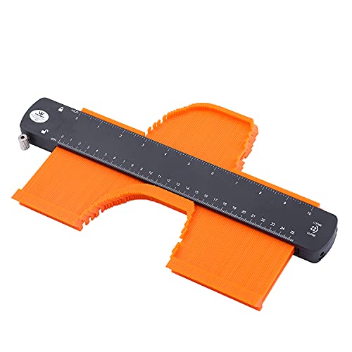 TOPWAY Konturenlehre mit Schloss 10"/250mm Kontur-Vervielfältigungslehre, Präzise Kopie unregelmäßiger Form Duplizierer Markierwerkzeug für Ecken, Fliesen, Laminat und Holzbearbeitung von TOPWAY