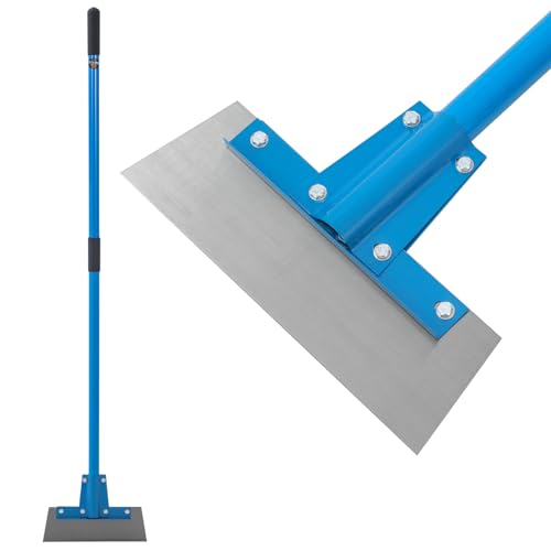 TOPWAY Robuster Stoßscharre Bodenschaber 300 mm Breit, Schaber mit Großem Abnehmbarem 1450 mm Fiberglas-Griff zum Entfernen von Fugenmörtel, Klebstoffen, Fett, Schmutz und Ruß von TOPWAY