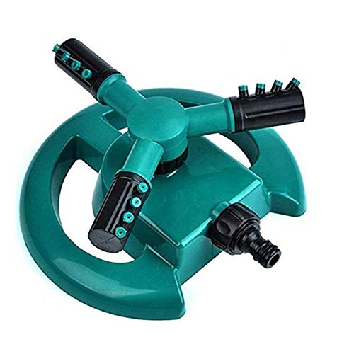 TOPWAYS® Garten Sprinkler System, Verstellbarer Sprinklerkopf Rasensprenger, 360 Grad 3-Arm drehender Wasser Sprenger, Bewässerungs Basisanlage Bewässerungs Garten Versorgungsmaterialien von TOPWAYS