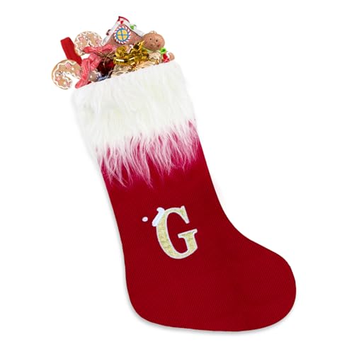 Weihnachtsstrumpf, 50cm Weißer Bart Weihnachtsstrumpf Gestrickt , Personalisierte Weihnachtsstrümpfe mit Buchstaben, Weihnachtsbaum Kamin Hängende Ornamente für Weihnachtsbaum,Heim,Wand und Treppe Weihnachtsstrumpf, 50cm Weißer Bart Weihnachtsstrumpf Gestrickt , Personalisierte Weihnachtsstrümpfe mit Buchstaben, Weihnachtsbaum Kamin Hängende Ornamente für Weihnachtsbaum,Heim,Wand und Treppe von TOPWAYS