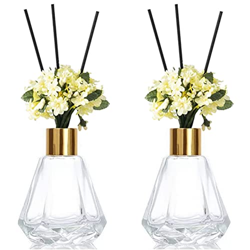 2PCS 60ml/2oz Leere Nachfüllbare Klarglas Diffusor Flasche Diffusor Gläser Aromatherapie Speicher Container Duft Zubehör Verwendung für DIY Ersatz Reed Diffuser Sticks Dekor von TOPWEL