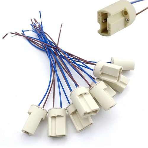 10 Stück G9 Lampensockel Keramik Stecker Buchse G9 Typ Lampenfassung für LED Halogenlampe Licht (G9) von TOPXCDZ