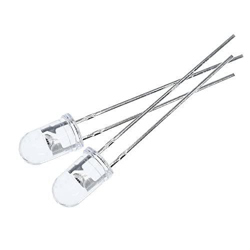 100 Stück 5mm 850nm LEDs Infrarotstrahler Infrarot Emitter IR Empfänger Dioden Klare transparente runde Linse Glühbirne Lampen Elektronikkomponenten Anzeige Leuchtdioden für arduino von TOPXCDZ