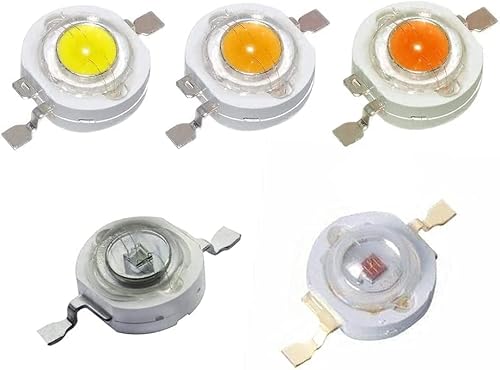 100pcs 3W High Power LED Chip Lampe Birnen SMD COB Dioden Warm Kalt Weiß Rot Grün Blau Gelb 440 660nm Wachsen Licht Perlen Pflanze Wachsen Aquirium Beleuchtung (Blau 460nm) von TOPXCDZ