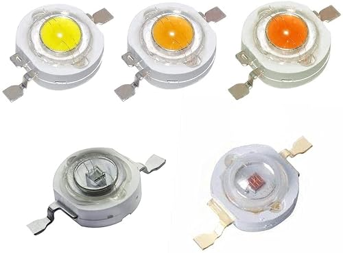 100pcs 3W High Power LED Chip Lampe Birnen SMD COB Dioden Warm Kalt Weiß Rot Grün Blau Gelb 440 660nm Wachsen Licht Perlen Pflanze Wachsen Aquirium Beleuchtung (Grün 520nm) von TOPXCDZ