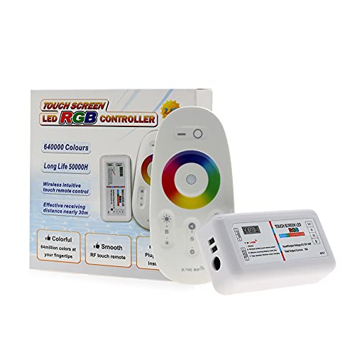 2,4G RGB RGBW Touch Screen Remote Controller DC12-24V 18A Für 5050 RGB RGBW RGB LED Streifen Band (2.4G RGB) von TOPXCDZ