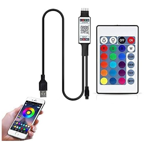 5V USB Bluetooth Controller 4-Pin RGB LED Controller Mit 24-taste IR fernbedienung APP-Steuerung Für 2835 5050 RGB LED streifen licht 5V USB Bluetooth Controller 4-Pin RGB LED Controller Mit 24-taste IR fernbedienung APP-Steuerung Für 2835 5050 RGB LED streifen licht von TOPXCDZ