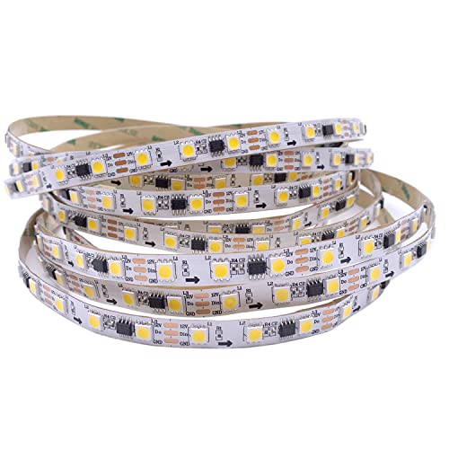 TOPXCDZ DC12V WS2811 LED-Streifen, 5050, Weiß, Warmweiß, einfarbig, Pixellicht, adressierbar, Pferderennen, extern, 1 IC-Steuerung, 3 LEDs (WS2811, Naturweiß) von TOPXCDZ