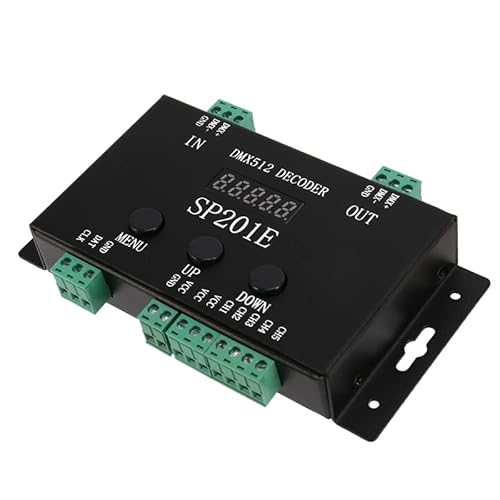 TOPXCDZ DC5V-24V DMX512 Decoder Controller SP201E SPI Signal adressierbar IC RGB LED Pixel 5 Kanal PWM Ausgang ws2811 2812 1903 Strips TOPXCDZ DC5V-24V DMX512 Decoder Controller SP201E SPI Signal adressierbar IC RGB LED Pixel 5 Kanal PWM Ausgang ws2811 2812 1903 Strips von TOPXCDZ