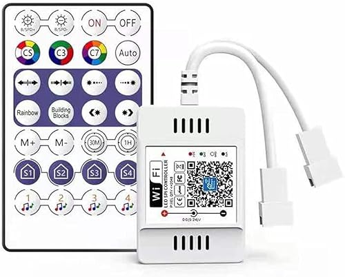 TOPXCDZ DC12V-24V WS2812B WiFi Voice Music SPI LED-Controller für 3-polige WS2811 WS2812 RGB IC LED-Lichtleiste Magic Home App unterstützt Alexa TOPXCDZ DC12V-24V WS2812B WiFi Voice Music SPI LED-Controller für 3-polige WS2811 WS2812 RGB IC LED-Lichtleiste Magic Home App unterstützt Alexa von TOPXCDZ