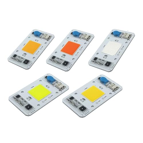 LED 50W COB Chip Bulbs AC 220V Integrierter Smart IC Driver Cool White Warm White Red Green Blue Yellow Pink Full Spectrum (White 6500K) von TOPXCDZ