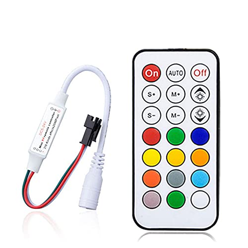 LED Streifen Controller 21Keys Wireless RF-Fernbedienung DC 5V-24 V RGB LED Controller mit Empfänger für WS2811 WS2812B Traum Farbe LED Stripung DC5-24V (21Key) von TOPXCDZ