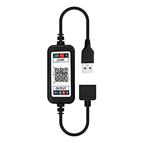 TOPXCDZ Mini-LED-Streifen, RGB-Controller, kabellos, Bluetooth-Dimmer für Steuerung, USB, 5 V, DC, 12 V, 24 V, Musik, 5050, buntes Klebeband (USB 5 V) von TOPXCDZ