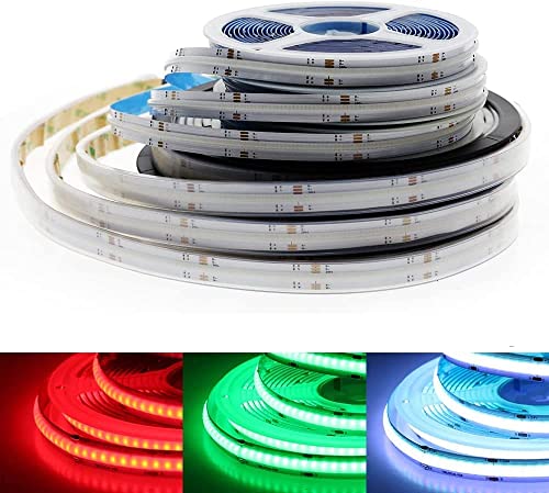 RGB RGBW RGBWW COB LED Strip 12V 24V COB LED Light High Density Flexible IP67 Waterproof (Waterproof, DC24V RGB) von TOPXCDZ