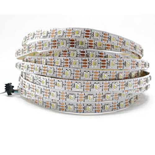 TOPXCDZ SK6812 RGBW RGBWW Led Strip Light 4 in 1 Ähnlich WS2812B 1m 5m 30 60 144 LEDs Einzeln adressierbare RGBWW Led Lights IP30 65 67 5V (5M 60LED/M, White Pcb Ip30 Rgbww) von TOPXCDZ