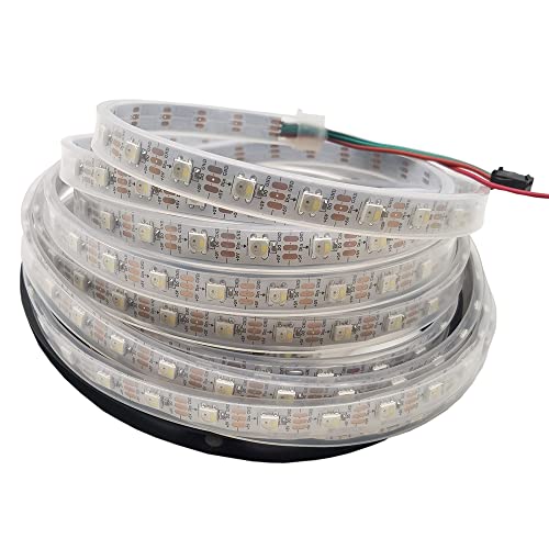 TOPXCDZ SK6812 RGBW RGBWW Led Strip Light 4 in 1 Ähnlich WS2812B 1m 5m 30 60 144 LEDs Einzeln adressierbare RGBWW Led Lights IP30 65 67 5V (5M 60LED/M, White Pcb Ip67 Rgbw) von TOPXCDZ