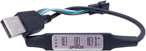SP002E LED RGB Controller 2048 Pixel Dimmer 3 Schlüssel DC5-24V USB 5V für WS2811 WS2812B Adressierbare Magie Farbe Licht bar String (USB 5V) von TOPXCDZ