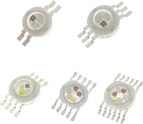TOPXCDZ 100 stücke 3W-18W RGB RGBW RGBWW RGBWY RGBWYV High Power LED Chip 4/6 / 8/10/12 pin Form LED Bühne Bunte Lichtquelle Perlen (12Pin RGBWYV) von TOPXCDZ