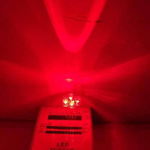 TOPXCDZ 100 stücke LED Dioden Kerze Rot Blinkende LED 5mm Diodo 5mm LED Rot Flimmern Blitz Blink Diod Intermitente elektronische Komponenten DIY (Candle Flash Red) von TOPXCDZ