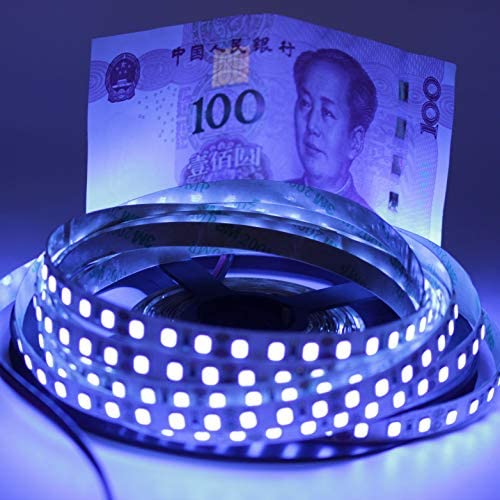 TOPXCDZ 12V UV 395-405nm led streifen schwarz licht 5050 2835 SMD 60led/m 120led/m Wasserdicht band lampe für DJ Fluoreszenz party (2835 600led 5m, IP20 Not waterproof) von TOPXCDZ