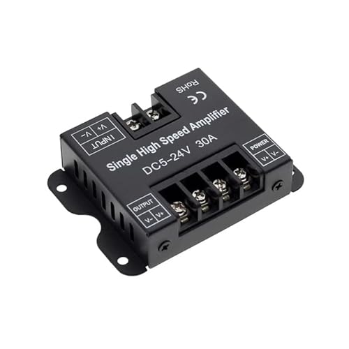 TOPXCDZ 30A LED Streifen Verstärker DC5-24V Single High Speed Verstärker für einfarbige LED Streifen Power Repeater Konsole Controller TOPXCDZ 30A LED Streifen Verstärker DC5-24V Single High Speed Verstärker für einfarbige LED Streifen Power Repeater Konsole Controller von TOPXCDZ