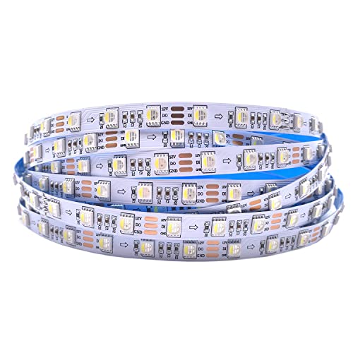 5M DC12V SK6812 RGBW RGBWW LED Streifen 60LEDs/m 5050 SMD Flexible LED Licht DC12V IP20 IP65 IP67 Weiß/Schwarz PCB 1 IC fahrer 3 leds (12V 5M SK6812 RGBW, White Pcb Ip20) von TOPXCDZ