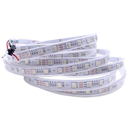 5M DC12V SK6812 RGBW RGBWW LED Streifen 60LEDs/m 5050 SMD Flexible LED Licht DC12V IP20 IP65 IP67 Weiß/Schwarz PCB 1 IC fahrer 3 leds (12V 5M SK6812 RGBW, White Pcb Ip67) von TOPXCDZ