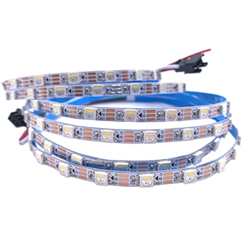 TOPXCDZ Address SK6812 MINI 5050 RGBW RGBWW led pixel streifen 5mm RGBWW 60LEDs /m 5V volle farbe als WS2812B 1m 2m (SK6812 RGBW White PCB, 1M) von TOPXCDZ