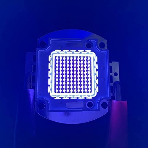TOPXCDZ Hohe Leistung UV Lila LED Chips 365nm 375nm 385nm 395nm 405nm 420nm COB Ultraviolette Lichter 3W 5W 20W 30W 50W 100W (365nm-370nm, 100W 1stück) von TOPXCDZ