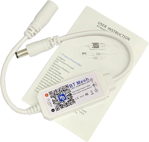 TOPXCDZ LED Smart Bluetooth Controller,DC5-24 V Wireless Dimmer Controller, APP Sprachsteuerung Smart Music Timmer für Einfarbige LED-Controller 2835, 5050, 5630, 5730, LED-Streifen (Single Color) von TOPXCDZ