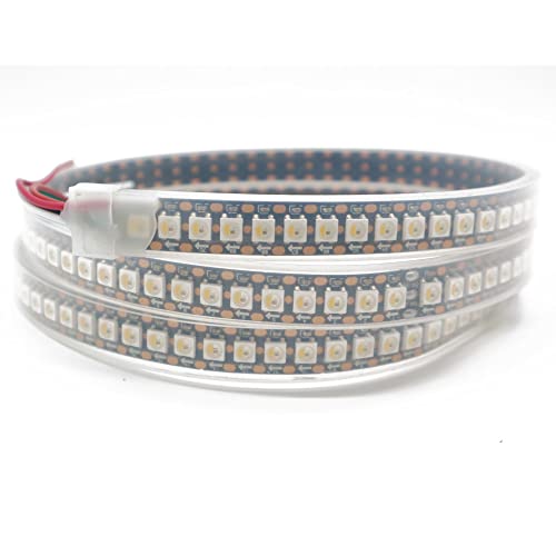 TOPXCDZ SK6812 RGBW RGBWW Led Strip Light 4 in 1 Ähnlich WS2812B 1m 5m 30 60 144 LEDs Einzeln adressierbare RGBWW Led Lights IP30 65 67 5V (1M 144LED/M, Black Pcb Ip67 Rgbww) von TOPXCDZ