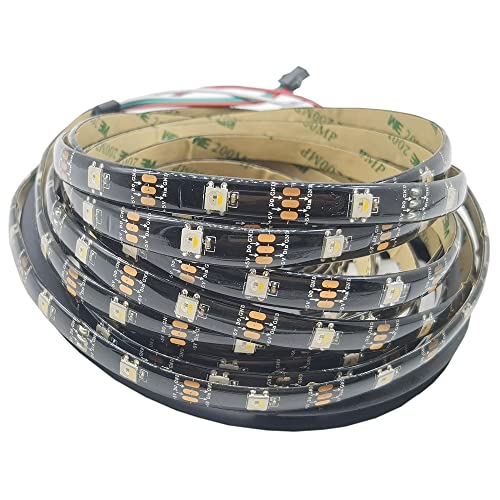 TOPXCDZ SK6812 RGBW RGBWW Led Strip Light 4 in 1 Ähnlich WS2812B 1m 5m 30 60 144 LEDs Einzeln adressierbare RGBWW Led Lights IP30 65 67 5V (5M 30LED/M, Black Pcb Ip65 Rgbww) von TOPXCDZ