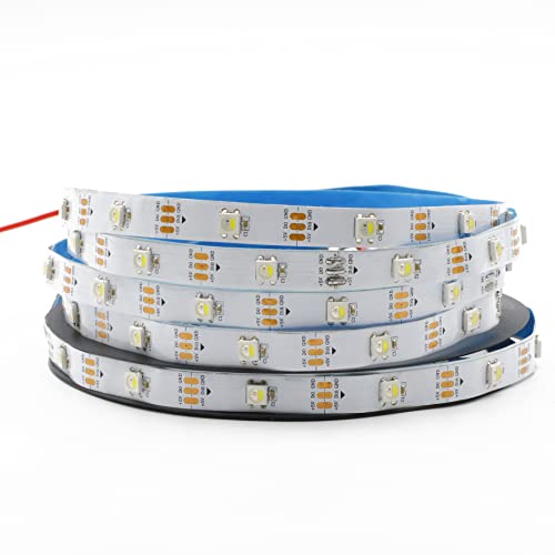 TOPXCDZ SK6812 RGBW RGBWW Led Strip Light 4 in 1 Ähnlich WS2812B 1m 5m 30 60 144 LEDs Einzeln adressierbare RGBWW Led Lights IP30 65 67 5V (5M 30LED/M, White Pcb Ip30 Rgbw) von TOPXCDZ