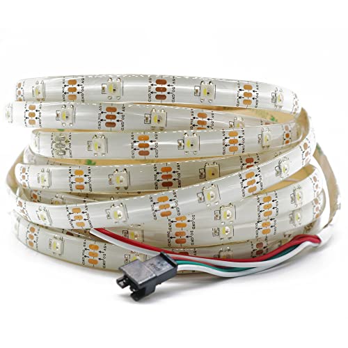 TOPXCDZ SK6812 RGBW RGBWW Led Strip Light 4 in 1 Ähnlich WS2812B 1m 5m 30 60 144 LEDs Einzeln adressierbare RGBWW Led Lights IP30 65 67 5V (5M 30LED/M, White Pcb Ip65 Rgbww) von TOPXCDZ