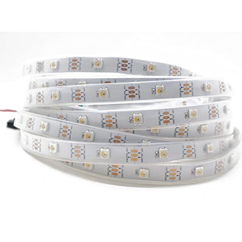 TOPXCDZ SK6812 RGBW RGBWW Led Strip Light 4 in 1 Ähnlich WS2812B 1m 5m 30 60 144 LEDs Einzeln adressierbare RGBWW Led Lights IP30 65 67 5V (5M 30LED/M, White Pcb Ip67 Rgbw) von TOPXCDZ