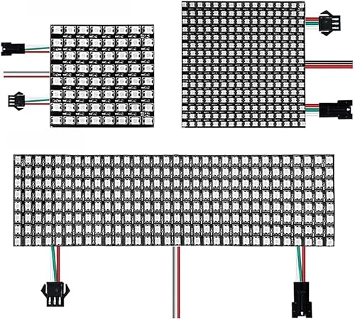 TOPXCDZ WS2812B RGB LED Digital Flexibel Individuell Adressierbar Panel Light WS2812 8x8 16x16 8x32 Modul Matrix Bildschirm DC5V (8X8 64 Pixel) von TOPXCDZ
