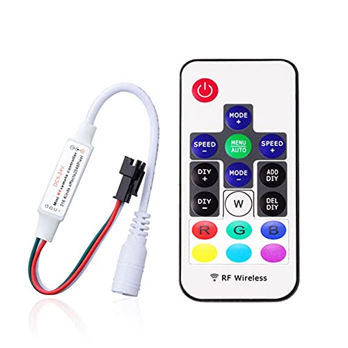 WS2811 WS2812B SK6812 RGB Led Pixel Streifen Licht Controller 17 Schlüssel DIY 366 Modi Ändern Remote DC5-24V WS2811 WS2812B SK6812 RGB Led Pixel Streifen Licht Controller 17 Schlüssel DIY 366 Modi Ändern Remote DC5-24V von TOPXCDZ
