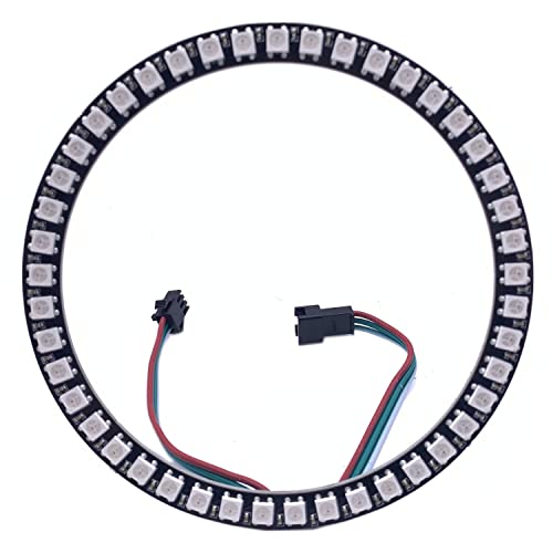 WS2812B 8/16/24/35/45/60 /90/241 Leds Pixel Ring Address Led-Module WS2812 IC RGB Voll Farbe Runde Led Kreis DC5V (45Leds, Black) von TOPXCDZ