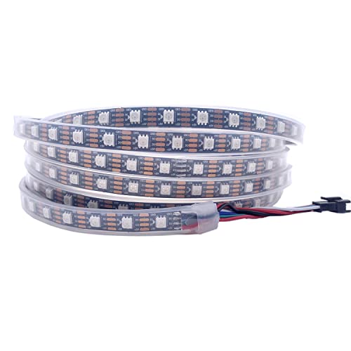 WS2813 Led Streifen Licht Dual Signal Einzeln Adressierbaren 1m 5m 30 60 144 LEDs WS2812B aktualisiert Schwarz Weiß PCB DC5V (Black PCB IP67, 5 M 60 Led/M) von TOPXCDZ