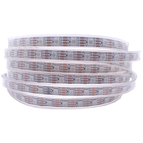 WS2813 Led Streifen Licht Dual Signal Einzeln Adressierbaren 1m 5m 30 60 144 LEDs WS2812B aktualisiert Schwarz Weiß PCB DC5V (White PCB IP67, 5 M 60 Led/M) von TOPXCDZ