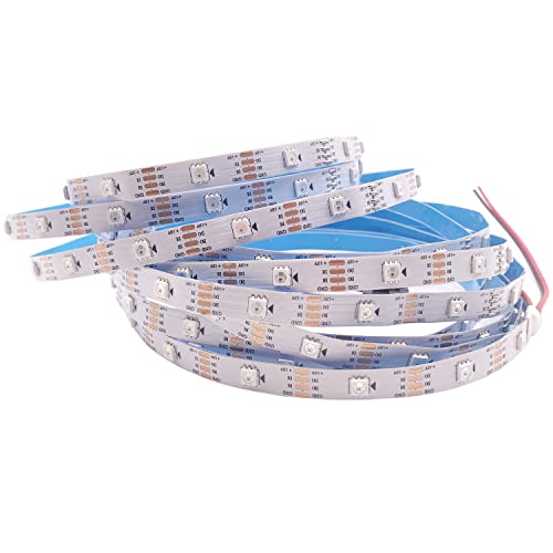 WS2815 (aktualisiert WS2812B) 5m 150 individuell digital adressierbare Pixel RGB-Dual-Signal-LED Flexibles Lichtband 5050 SMD Magic Dream Color DC12V(WS2815, Weiße PCB 30led IP30 5M) von TOPXCDZ
