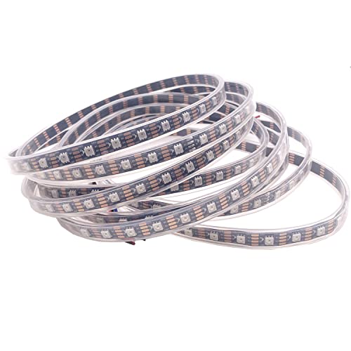 WS2815 DC12V WS2812B WS2813 LED Streifen Licht RGB Einzeln Adressierbaren LED-Lichter Dual Signal 30 60 144 LEDs IP30 65 67 (Black PCB IP67, 5 M 60 Led/M) von TOPXCDZ
