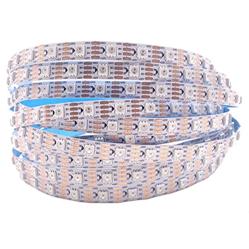 WS2815 DC12V WS2812B WS2813 LED Streifen Licht RGB Einzeln Adressierbaren LED-Lichter Dual Signal 30 60 144 LEDs IP30 65 67 (White PCB IP30, 5 M 60 Led/M) von TOPXCDZ