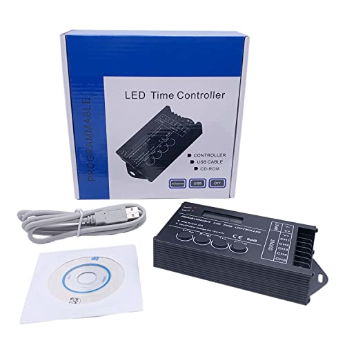 Zeit Programmierbare RGB LED Controller TC420 TC421 WiFi DC12V 24V 5 Kanal Ausgang 20A Gemeinsame Anode Programmierbare LED Controller (TC420) von TOPXCDZ
