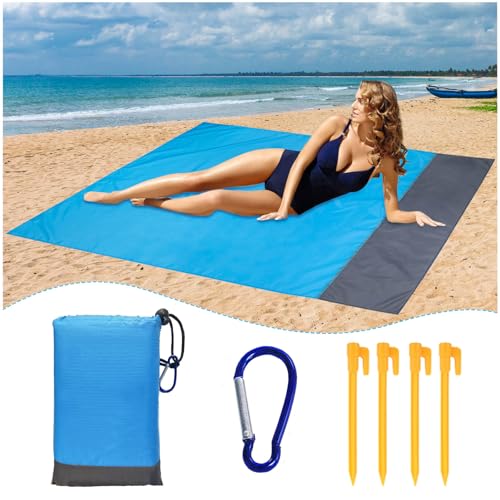 TOPZFL wasserdichte Strandmatte,Picknickdecke(210 x 200cm),Ultraleicht Tragbare Stranddecke,Stranddecke Sandfrei,Picnic Mat,Outdoor Decke für Strand,Reisen,Picknick,Camping und Wandern von TOPZFL