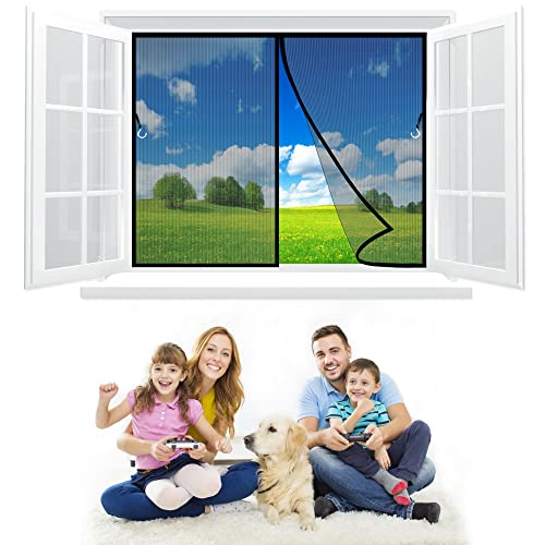 Magnet Fliegengitter Fenster 75x175 cm Insektenschutz Fenster Vorhang mit, Full Frame Klettverschluss, für KellerFenster Wohnzimmer TerrassenFenster, Fliegenschutz ohne Bohren - Schwarz Z Magnet Fliegengitter Fenster 75x175 cm Insektenschutz Fenster Vorhang mit, Full Frame Klettverschluss, für KellerFenster Wohnzimmer TerrassenFenster, Fliegenschutz ohne Bohren - Schwarz Z von TOPZXL