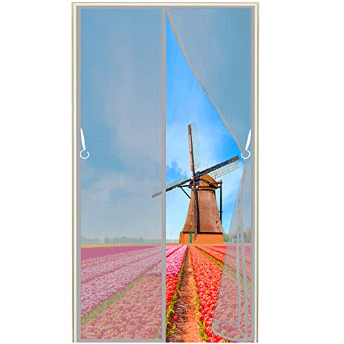 Magnetisches Fliegengitter für Türen, 75x205cm Netzvorhang, Moskitonetz, Vorhänge halten Insekten fern, Automatisches Schließen, Grau, 663 Größe Magnetisches Fliegengitter für Türen, 75x205cm Netzvorhang, Moskitonetz, Vorhänge halten Insekten fern, Automatisches Schließen, Grau, 663 Größe von TOPZXL